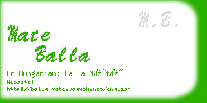 mate balla business card